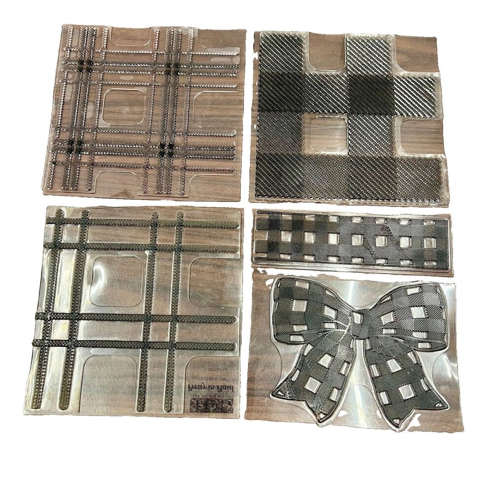 IOD Pretty In Plaid Stamp Set RETIRED Iron Orchid Designs - USED